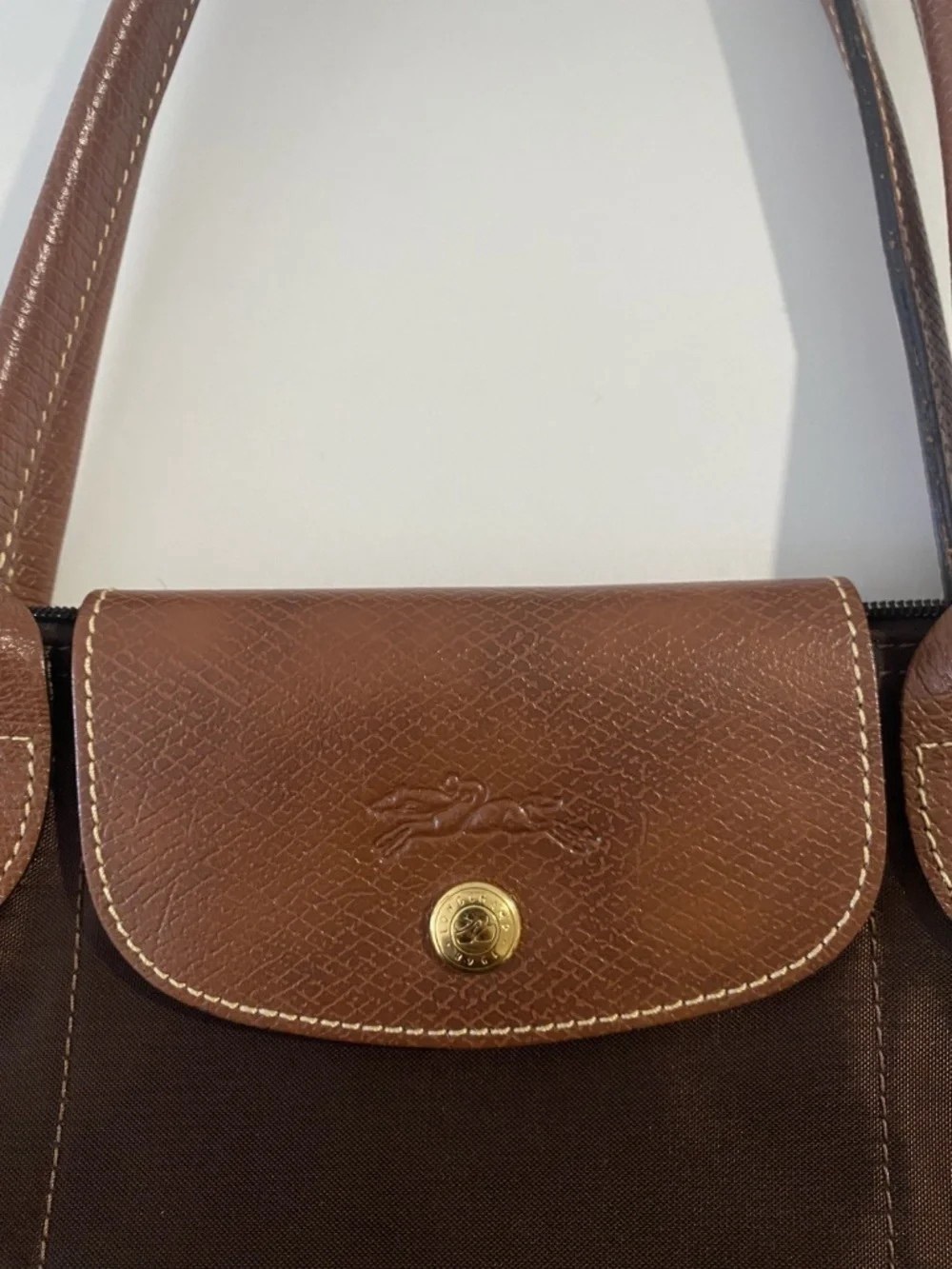 Longchamp Le Pliage Brown Medium Tote Bag - Picture 2 of 5